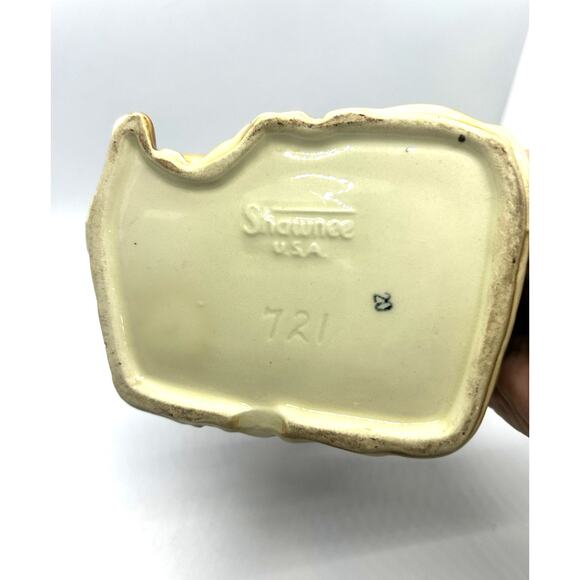 Vintage Shawnee USA Ceramic Pottery Planter Pot Deer Fawn 721 Rare Ohio - Picture 3 of 8